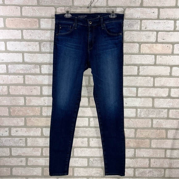 Ag The Farrah High Rise Skinny Jeans in Dark Wash Size 29 - Picture 3 of 11